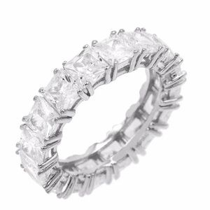 Princess cut diamond eternity band size 6